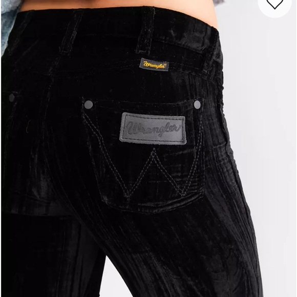 Wrangler Black Velvet Flare Pants - Picture 4 of 9